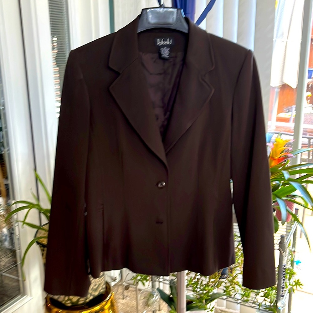 Rafaella Blazer Jacket Dark Brown size 10